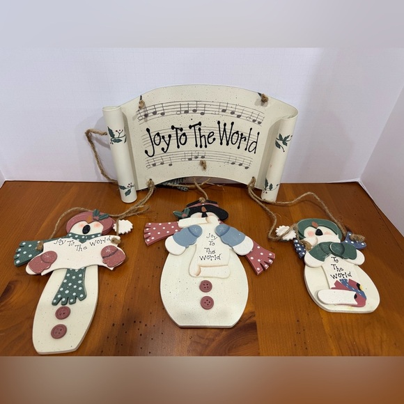 Cottagecore snowman hanging decoration vintage - Picture 3 of 5